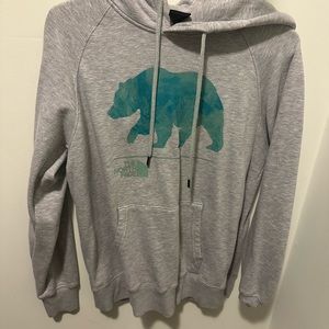 North face hoodie. Women’s size small, grey.